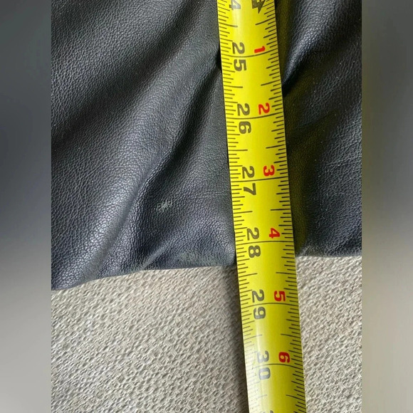 Vintage Gap Leather Jacket Women’s XS Black Wool Lined Y2K 2000 - Picture 8 of 9